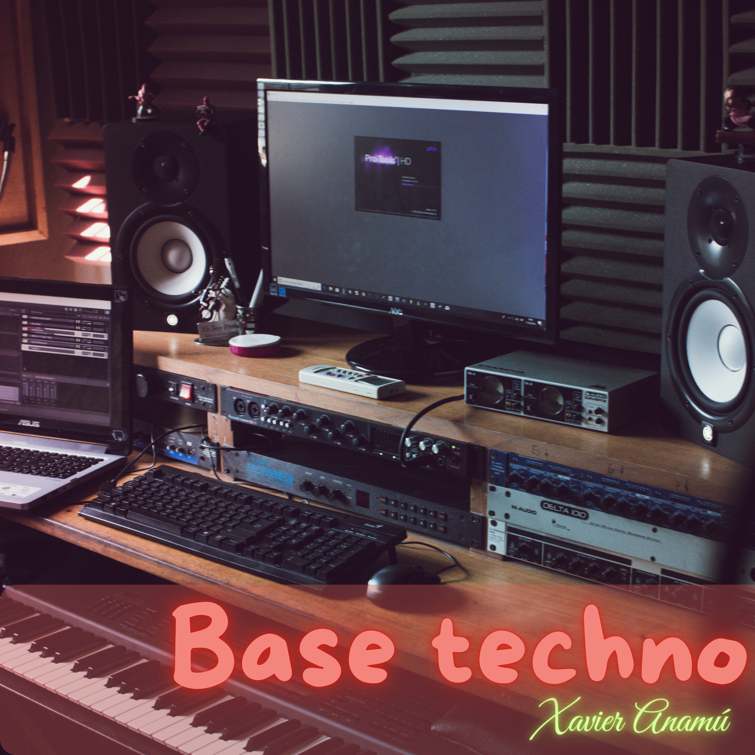Portada de base techno